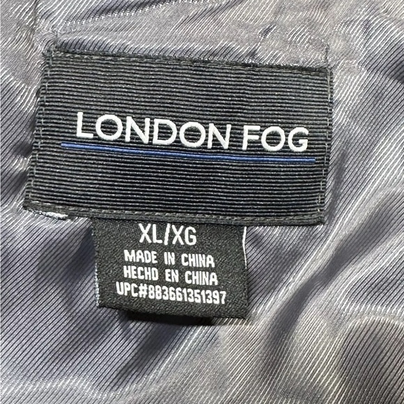 London Fog Gray Button Up Mens Sz XL Multi Pocket Wool Overcoat Trench Coat - Picture 2 of 12